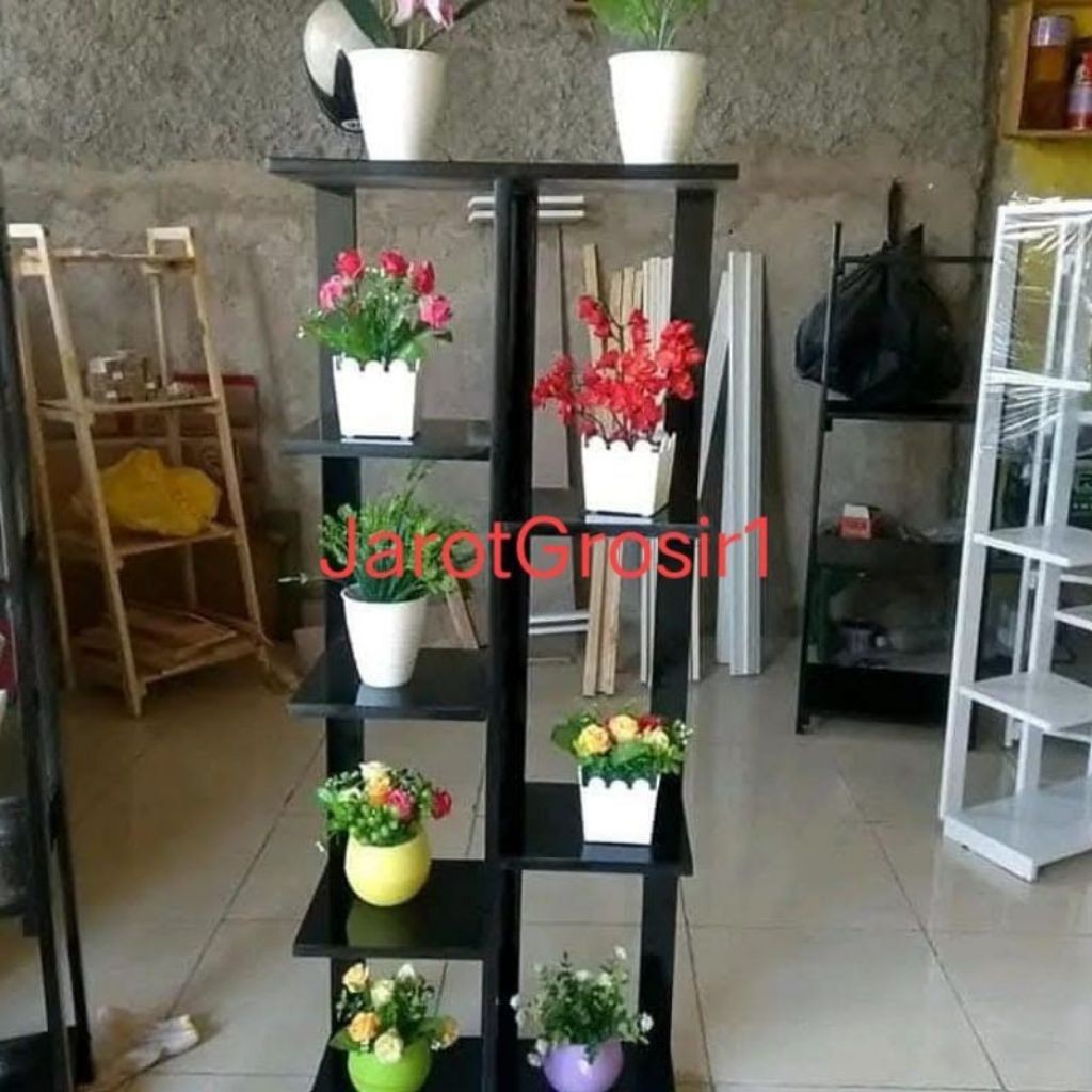 Rak bunga kayu T.110cm* Rak bunga untuk sudut ruangan dekorasi rumah Tinggi 120cm