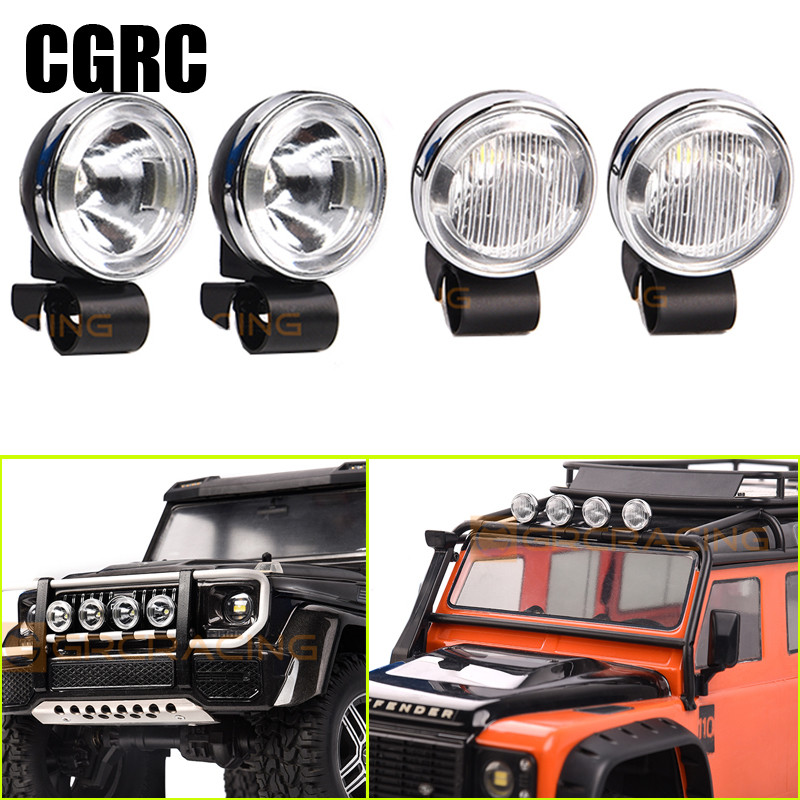 2pcs Led Spotlight Headlamp Dome Light 18/20mm  for 1/10 1/8 RC Crawler Car Traxxas TRX4 G500 TRX6 G