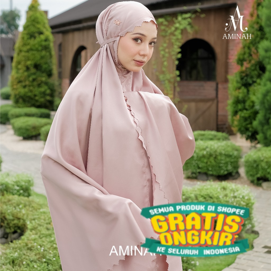 AMINAH - Mukena Dewasa Silky Traveling Daily Aminah Lasercut/ moment