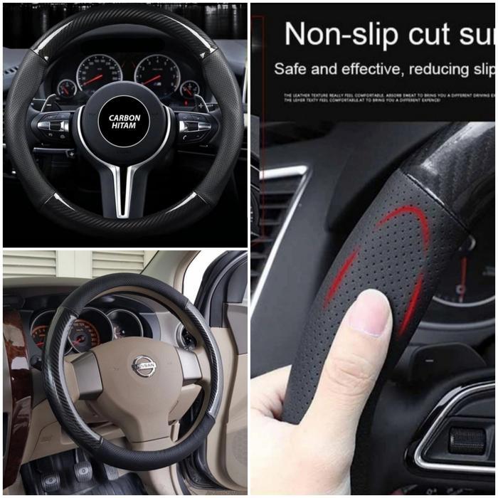 COVER STIR CARBON / Sarung Stir Mobil Avanza Veloz 2019