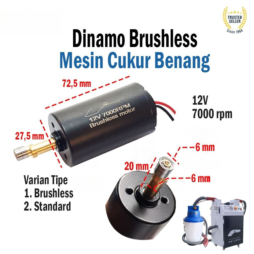 24 JAM Dinamo Brushless Mesin Cukur Benang Brushless & Standard