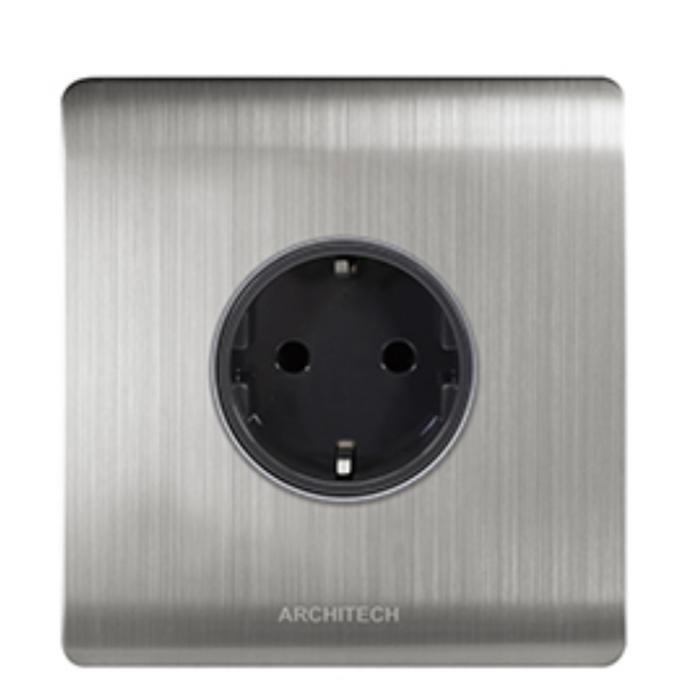 Stop Kontak Architech Platinum Silver / socket architech