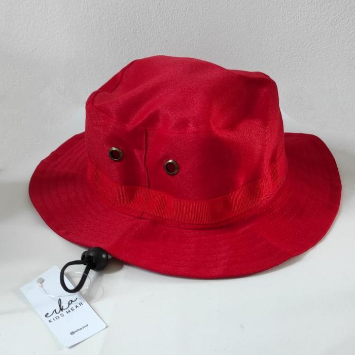 TOPI SAFARI ANAK - Merah