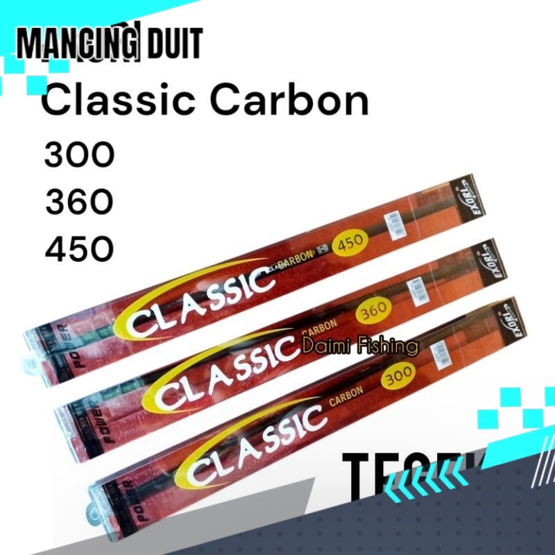 Joran Pancing TEGEK Exori CLASSIC Carbon 300, 360, 450 Bahan carbon