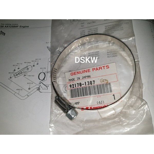 Clamp Klem Cover Knalpot ATHLETE KGP 92170-1307