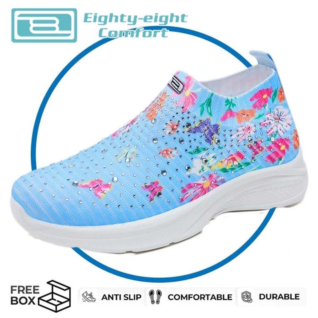 EIGHTY EIGHT COMFORT TOP , SEPATU FLYKNIT PREMIUM , SEPATU ORIGINAL EIGHTY EIGHT COMFORT TERBARU 202