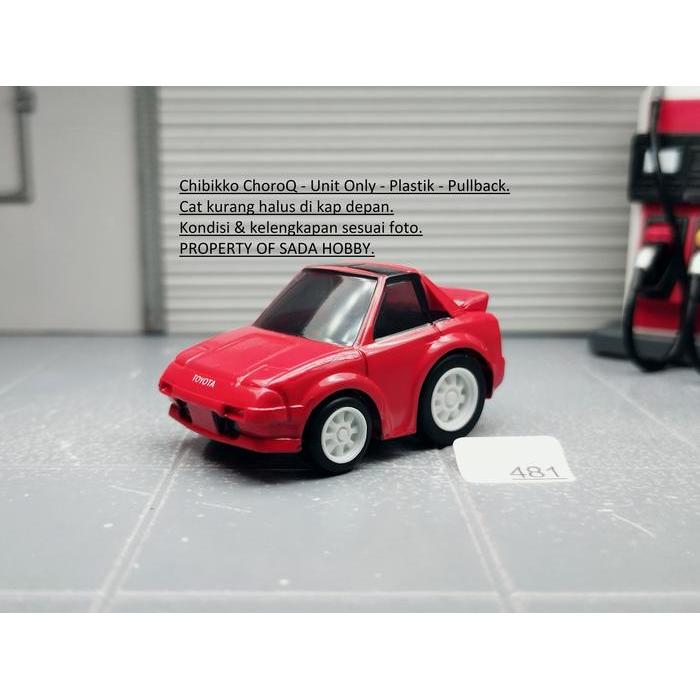 Toyota MR2 AW11 Merah Pullback Chibikko  Choro Q Diecast Miniatur