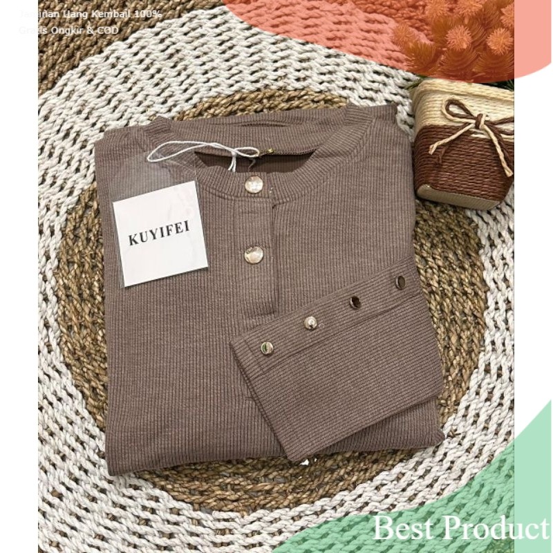 GAMIS KNIT INARA KUYIFEI BUSUI 506pakaian wanita lainnya