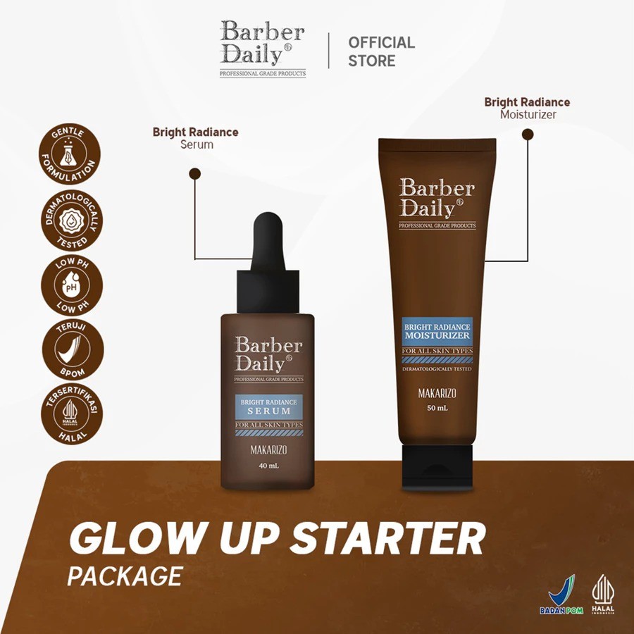 Barber Daily bright radiance moisturizer & serum
