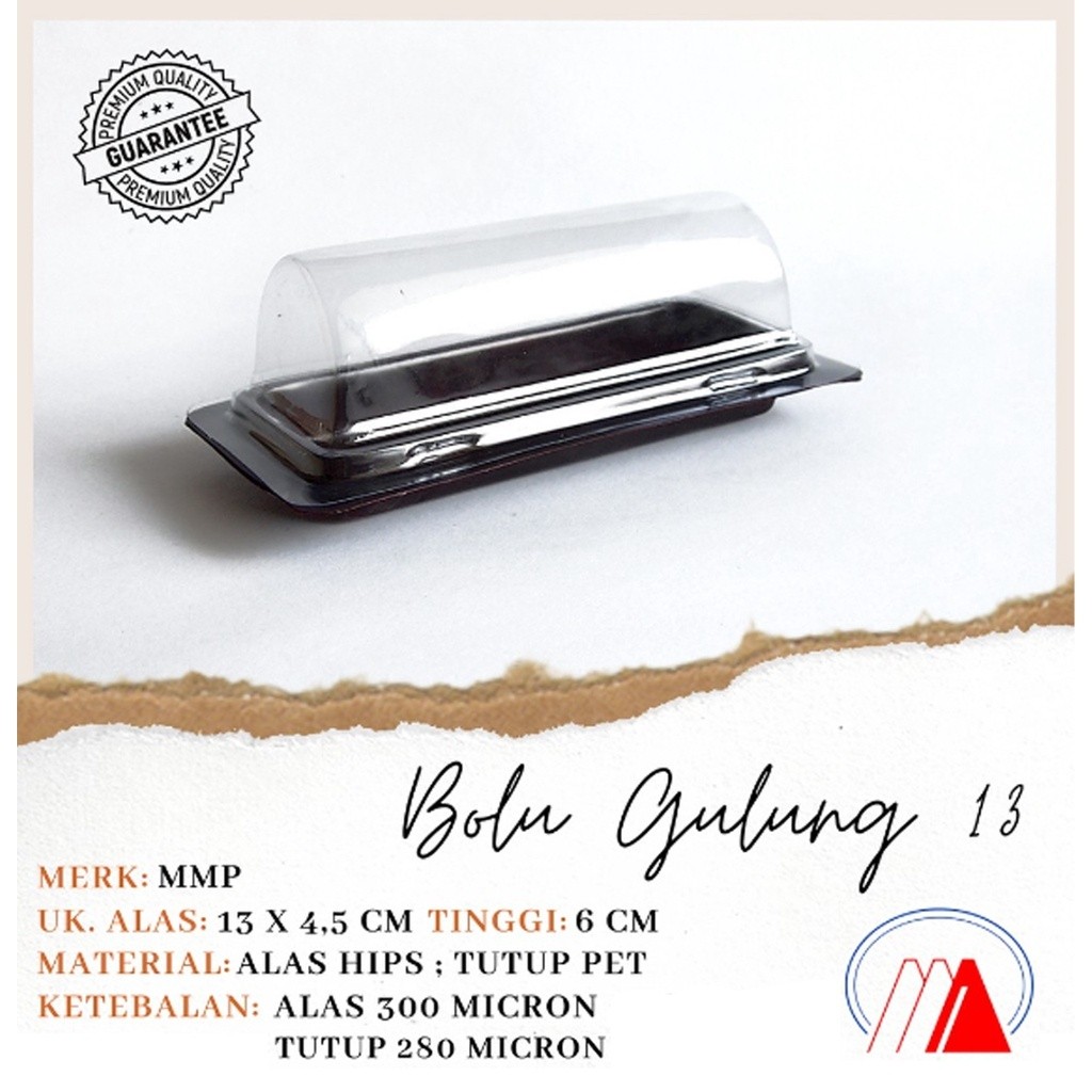 [MS] [ISI 20] mika kue bolu gulung bg 13 / mika kue mini / mika plastik kotak / mika bolu gulung min