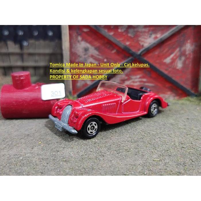 Vintage  F26 Morgan Plus 8 Convertible Merah Japan Tomica Diecast Miniatur