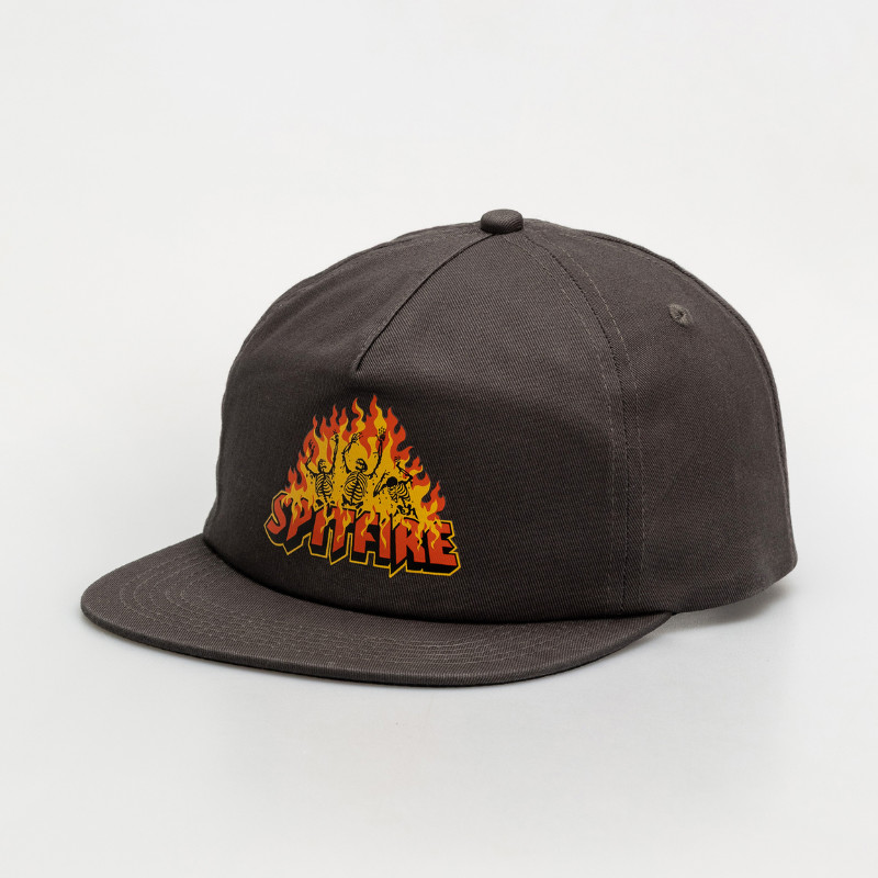 Topi Spitfire Hellfire Snapback Hat Charcoal
