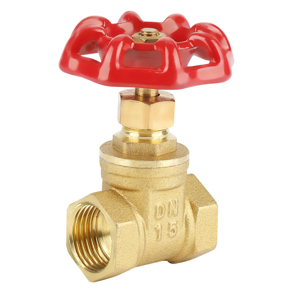 DN15 Gate Valve Sluice Valve DN15 Brass Gate Valve BSPP G12 Rotary Sluice Valve 232PSI for Water Oil