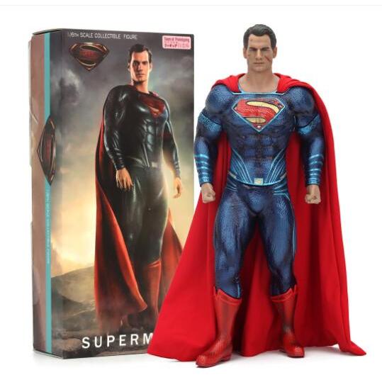 High Quality Superman Batman Super Hero Statue Action Figure Toys 30cm