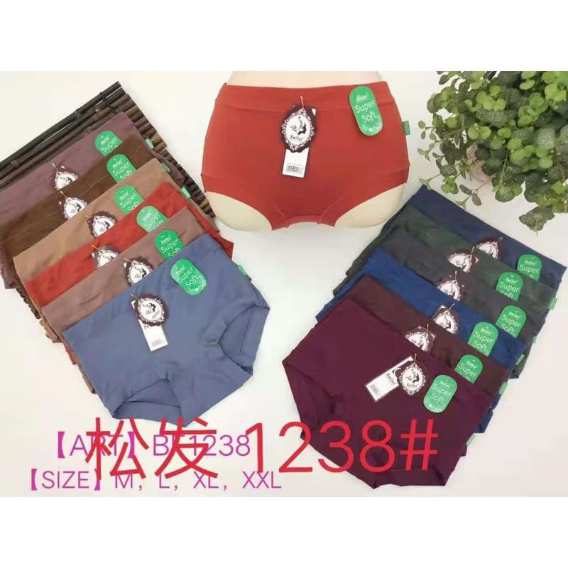 6PCS Celana Dalam Wanita POLOS HARGA TERMURAH CD Suilei HARGA MERAKYAT BF 5799/1238 SUPER SOFT KARET