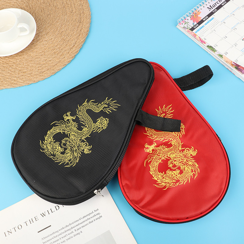 1Pc Table Tennis Rackets Bat Bag Ping Pong Racket Bag Cover With Zipper Ping Pong Case With Balls Ba