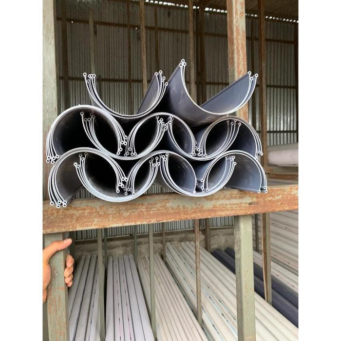 TALANG PVC AIR 6” OVAL – 1/2 LINGKARAN - ASVIRA – 4 METER/BATANG