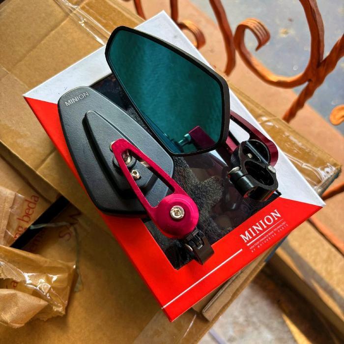 SPION JALU OVAL INCLUDE BRACKET SPION JALU STANG MOTOR AEROX N'MAX ADV DLL Motorcycle - merah