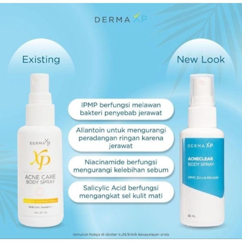 Derma XP Acne Care Body Spray 60ml / AcneClear Body Spray 60ml