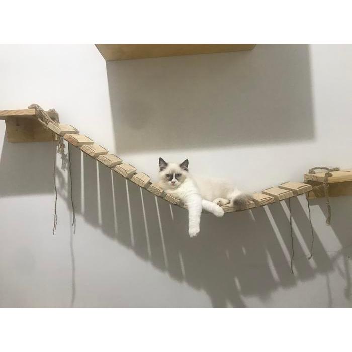 Klik Pakan Kandang kucing rumah kucing kayu jembatan ambalan kucing kayu custom