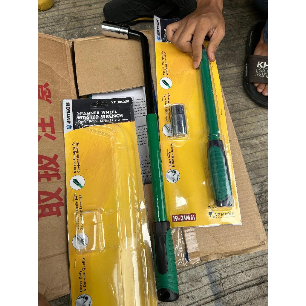 COD TEKIRO Kunci L Roda Pelek Ban Mobil Tarik Panjang Pendek 19 & 21 mm Universal