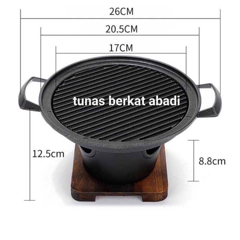 zen.market - Alat Panggang BBQ Mini / Grill Pan Set Mini Premium Korean Barbeque