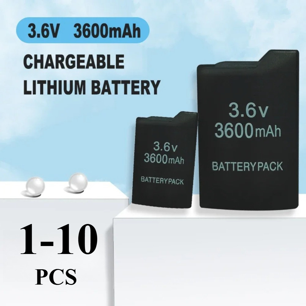 1-10PCS 3.6V 3600mAh Lithium Rechargeable Batteries 3600mah Battery Pack for Sony PSP2000 PSP3000 Pl