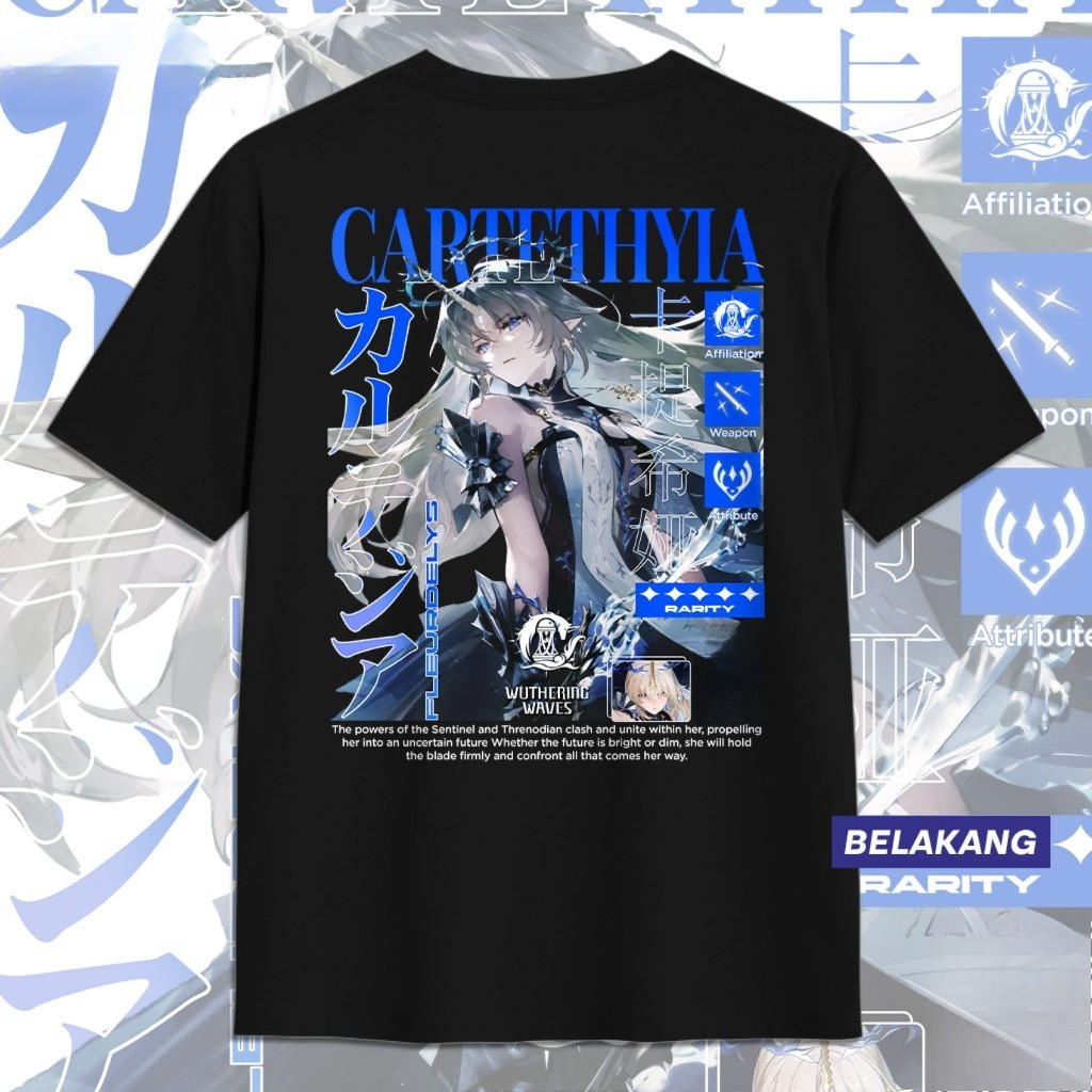 KAOS FLEURDERYS CARTETHYIA WUTHERING WAVES WUWA DB Kaos Fleurdelys Kaos Distro Anime Game Unisex Pri