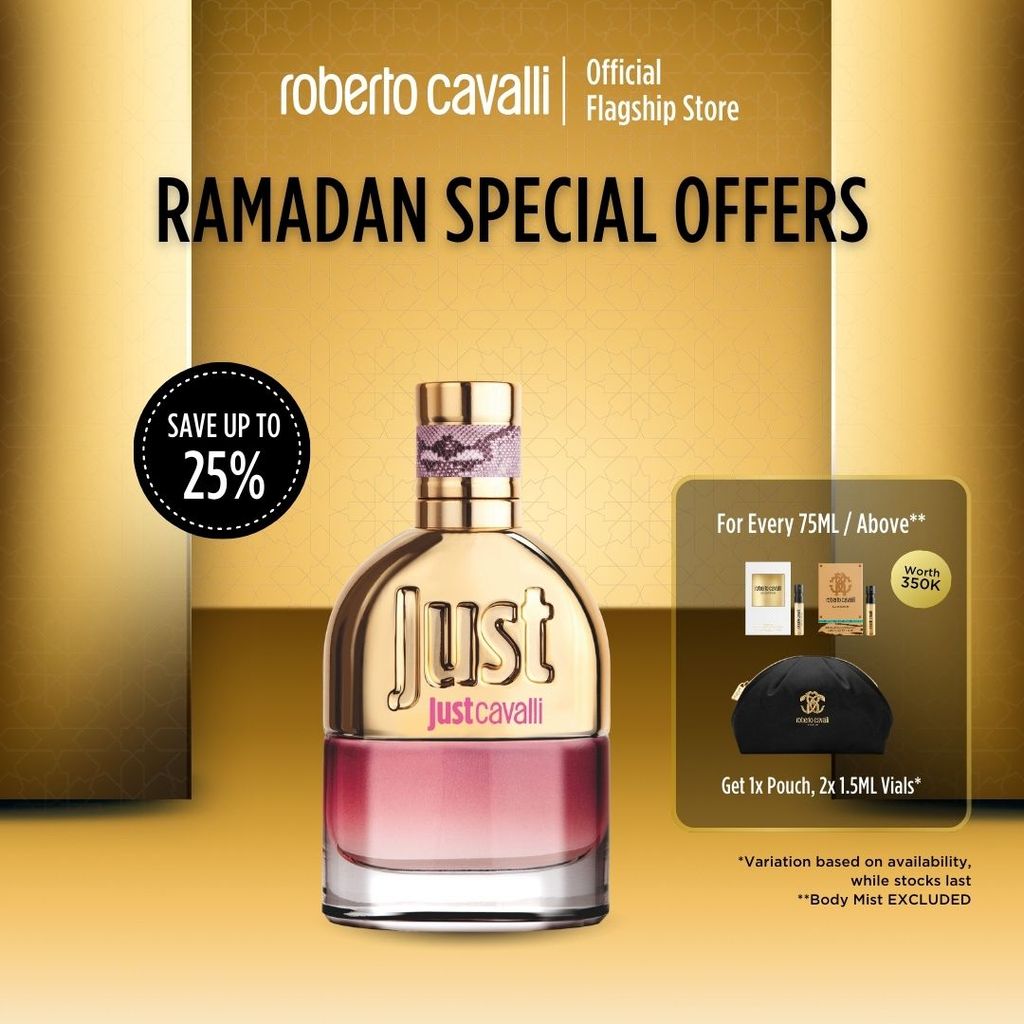 Roberto Cavalli Just Cavalli For Her EDT 75ml - Parfum Wanita