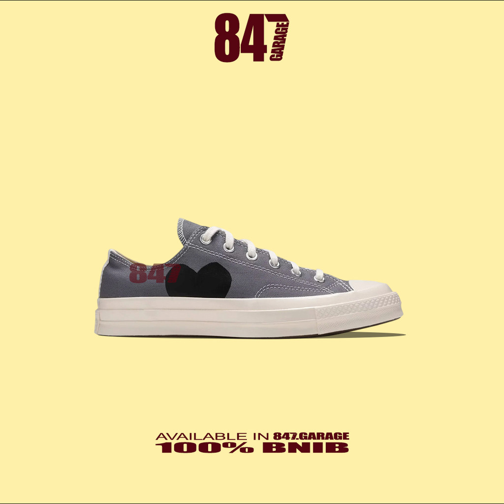 Sepatu Converse 70s CTAS LOW x CDG PLAY Steel Grey  Brand New In with Tag Box