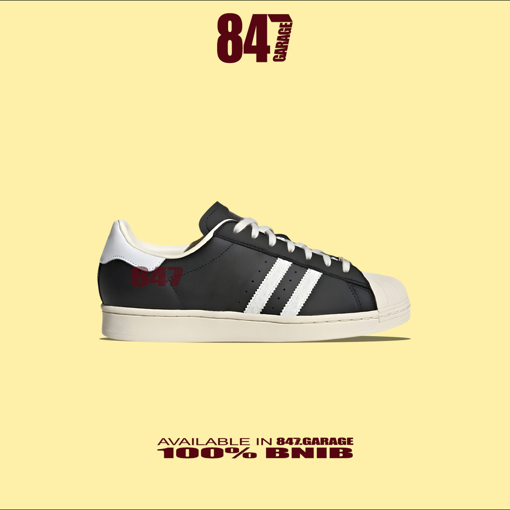 Sepatu Adidas Superstar Core Black Cloud White   Brand New In With Tag Box