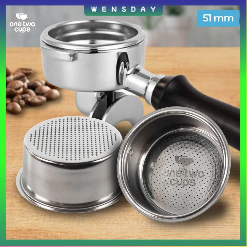 One Two Cups Filter Basket Portafilter Single Wall 51mm 16g 1 Cup - DL-01