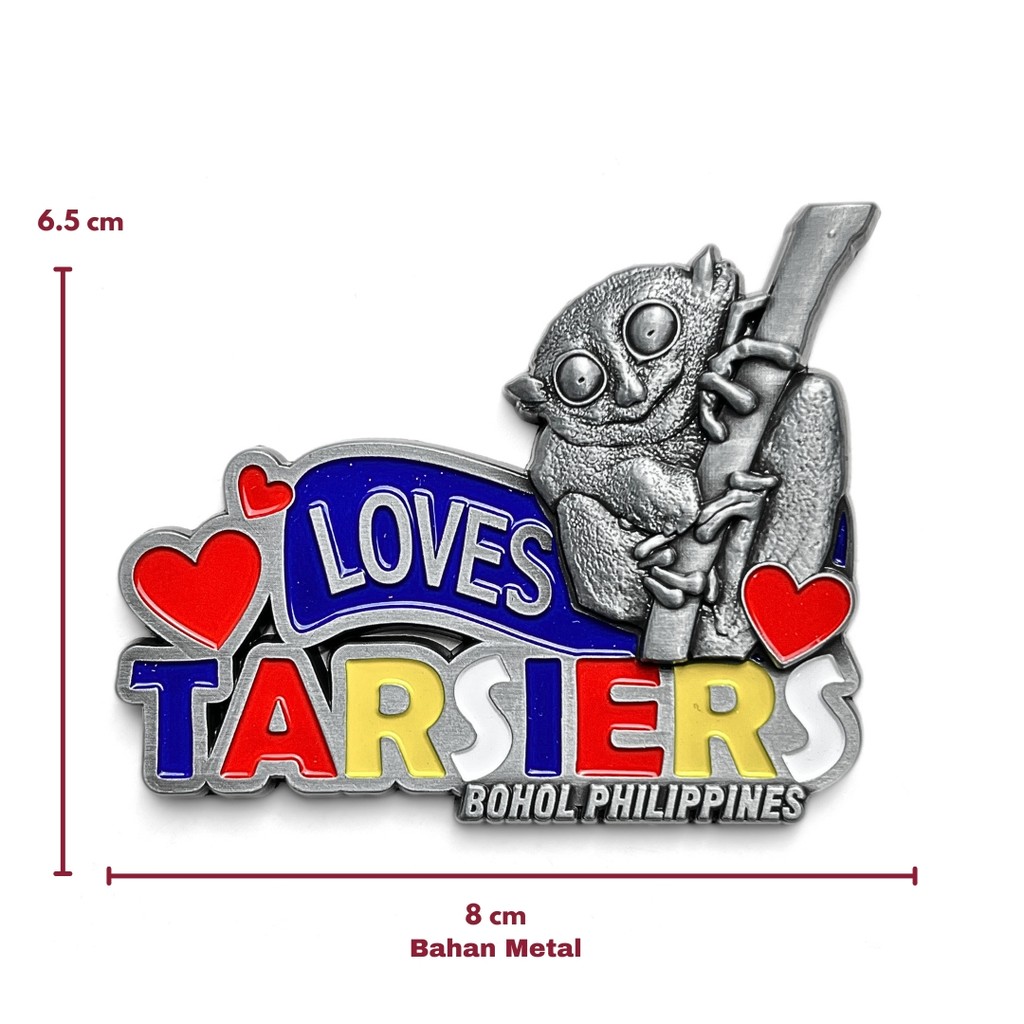 Souvenir Magnet Kulkas Loves Tarsiers Bohol Philippines