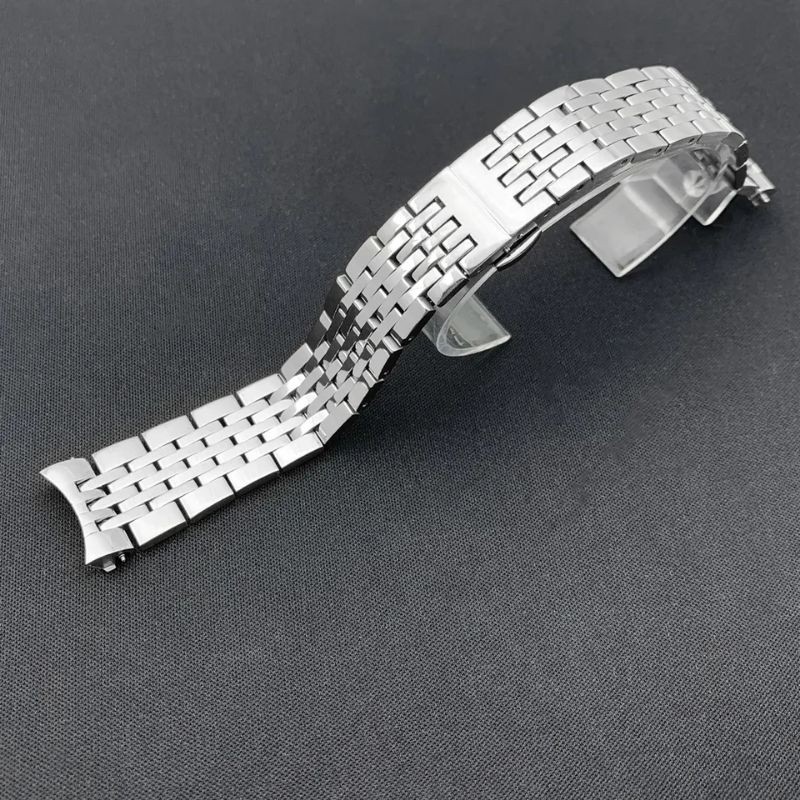 BRACELET TALI RANTAI JAM OMEGA SEAMASTER SPEEDMASTER DEVILE NINE RANTAI STEINLESS STEEL CURVED 20MM