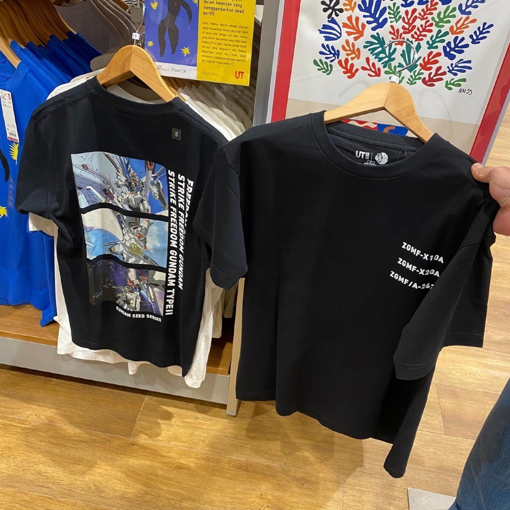 Kaos New Kaos Tshirt Uniqlo X Gundam (MAN) Oversize Unisex Full Tag 1:1 Tshirt Brand