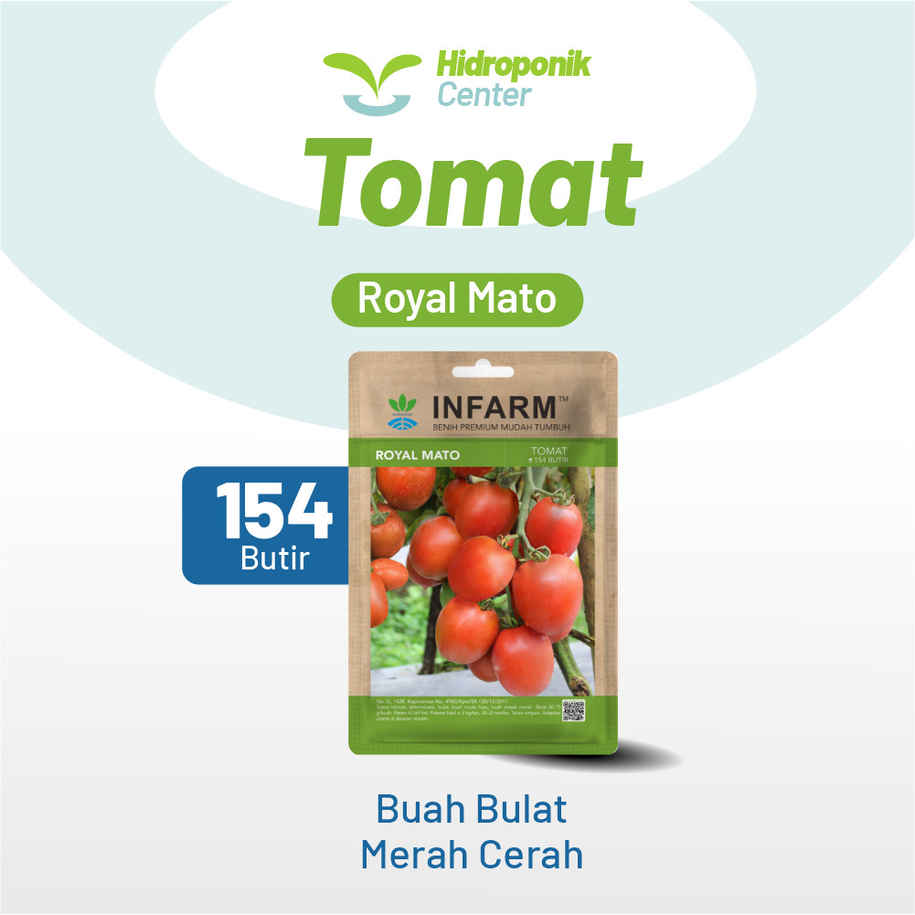 HDIROPONIK CENTER - Benih Buah Tomat Bulat Royalmato, Benih Buah Tomat Bulat Unggul Bibit Tomat Bula