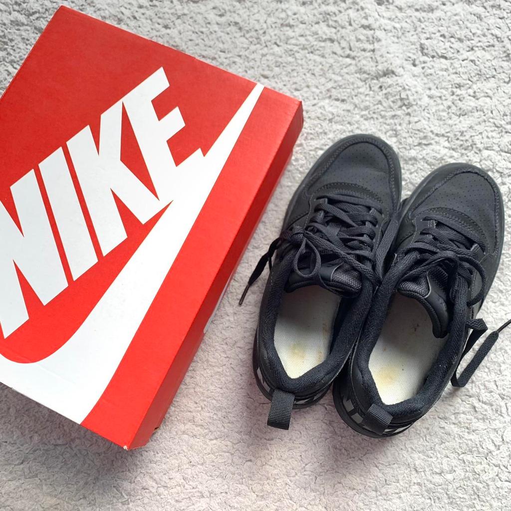 Preloved Sepatu Original Nike Court Borough Low (GS) size 36.5 Sepatu Hitam Anak Premium Kid Sneaker