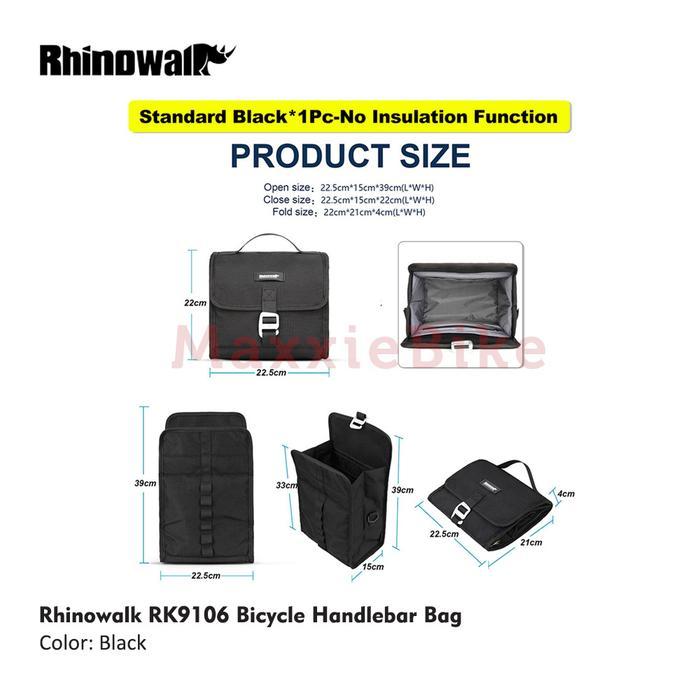 RHINOWALK Tas Sepeda Multifungsi RK9106 Handlebar Bag Tas Depan Sepeda MTB Roadbike RHINOWALK Tas Se