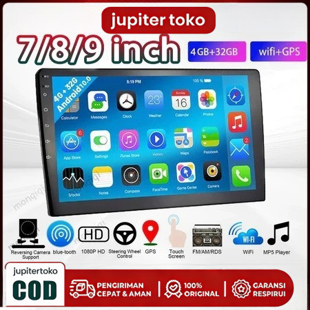 Dual Kipas 8g+128g Ips Screen Head Unit 7/9/10 Inch Car Android 14 Navigasi Untuk Toyota Daihatsu Mi