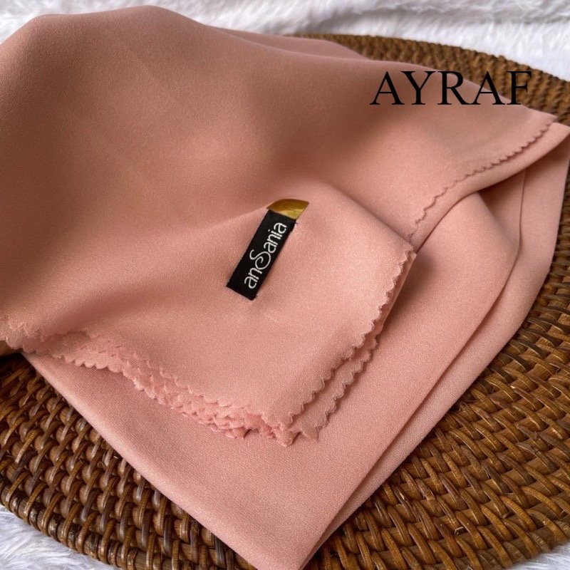 hijab segiempat shinar ansania glamour size 110x110 tepi laser cut/kerudung jilbab segiempat shinar 