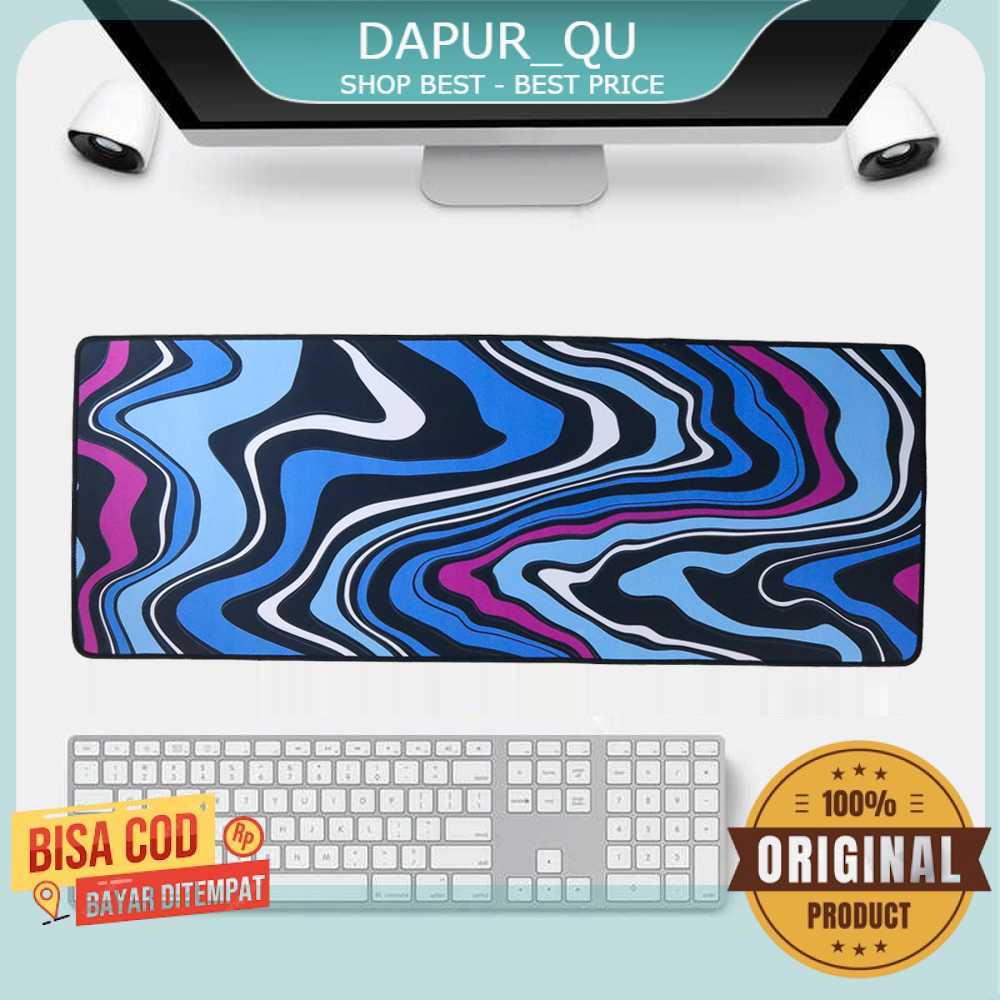 Dapur_Qu OLEVO Mouse Pad Gaming XL Nebula Wave Desk Mat 800x300x2mm - RO43