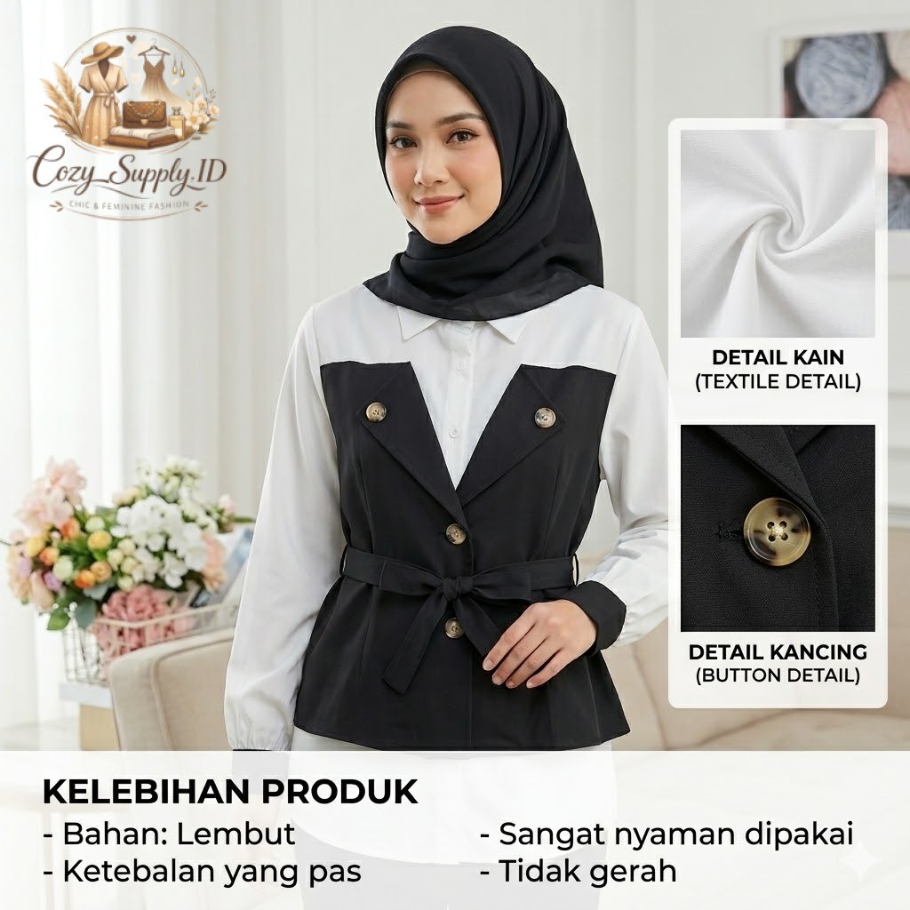 COZY - Balea Top Blouse Atasan Remaja Wanita Korean Style Premium