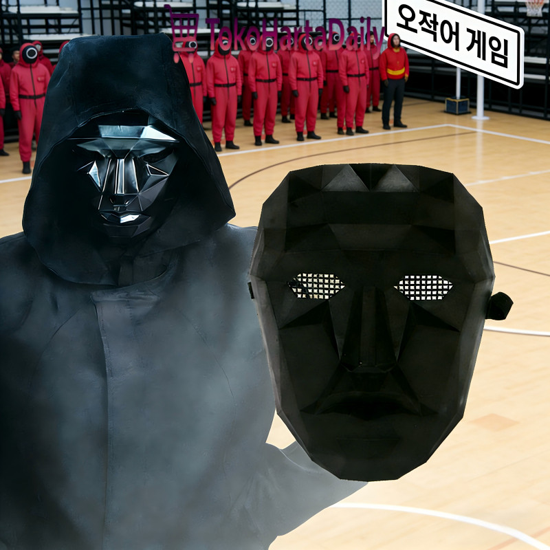 Topeng Squid Game Boss Plastik Untuk Pesta Halloween Squid Game Cosplay Costume Roleplay Games