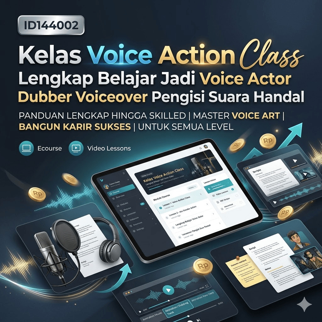 ID144002 - Kelas Voice Action Class - Lengkap Belajar Jadi Voice Actor Dubber Voiceover Pengisi Suar