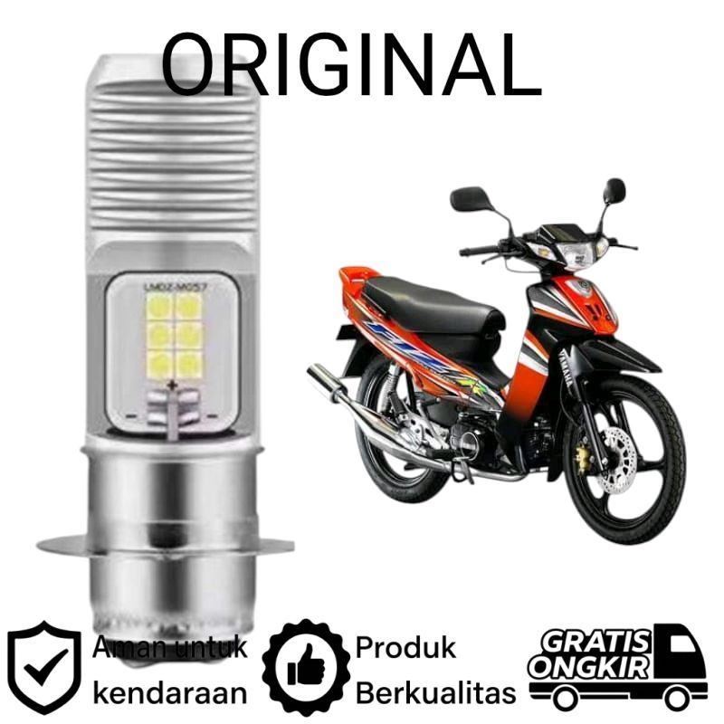 AM 1pcs Lampu depan LED H6 12 Mata Putih terang motor Yamaha F1z F1ZR