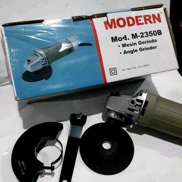 MESIN GERINDA TANGAN / GRENDO / GERENDA 4 INCH MODERN M-2350B - Perlengkapan Rumah > Alat Pertukanga