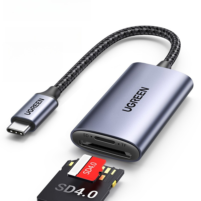 UGREEN Card Reader SD40 312MBs USBC to SD MicroSD TF Memory Card Adapter for Laptop Phone Macbook Wi