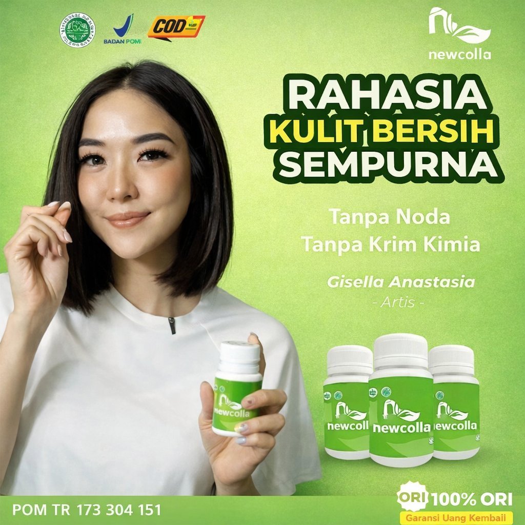 Newcolla collagen original penghilang flek hitam membandel di wajah ampuh bpom alami pemutih badan n