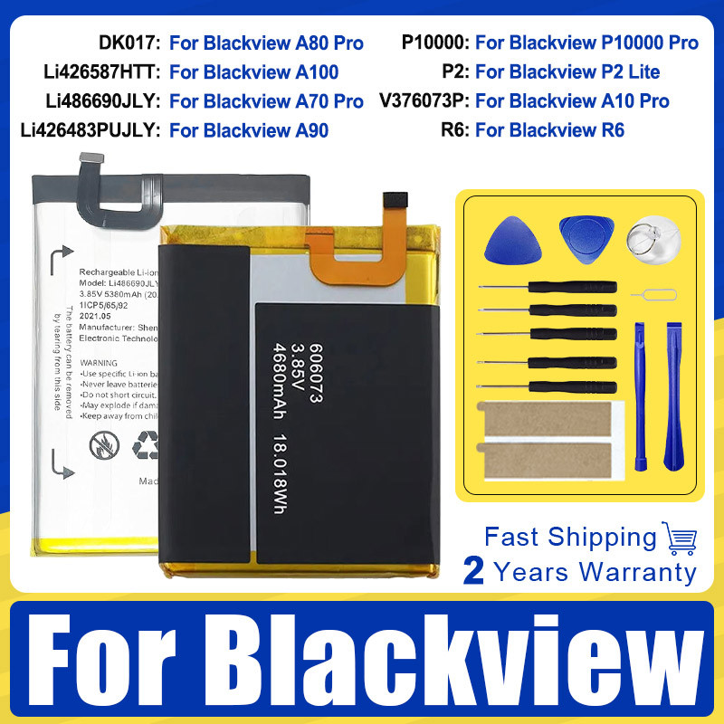 XDOU High Quality DK017 Li426483PUJLY Li486690JLY P10000 R6 Battery For Blackview R6 A10 A70 A80 A90