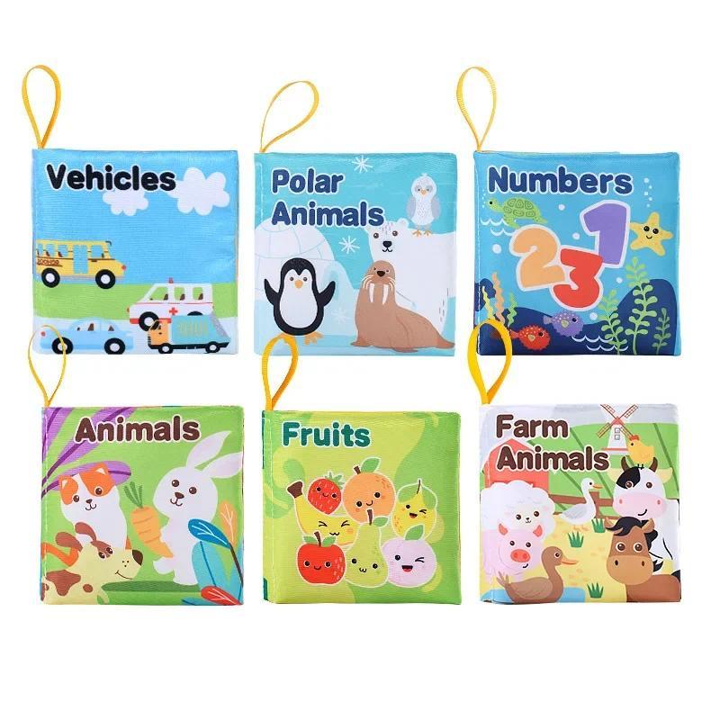 Baby Soft Cloth Book for Newborns 0-12 Months 3D Book Animal Montessori Early Educational Sensory To